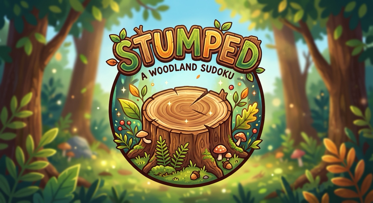 Stumped: a woodland sudoku, illustrated among the trees
